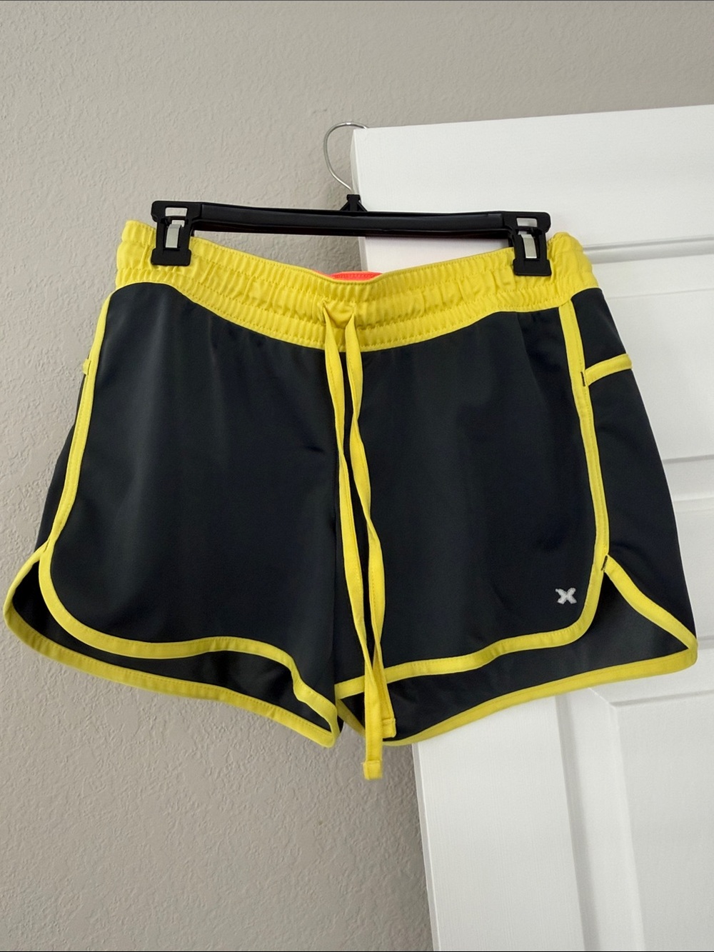 Xersion Black Shorts with Yellow Trim